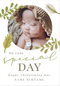 Special Christening Day Photo Card