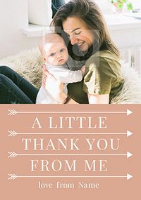 Tap to view A Little Thank You Photo Christening Card