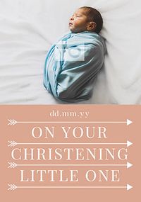 On your Christening Day Little One photo Card
