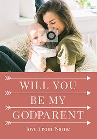 Tap to view My Godparent photo Christening Card