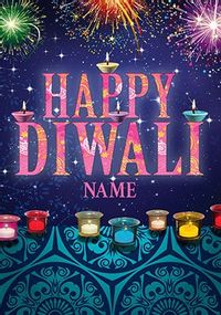 Tap to view Happy Diwali Diyas Personalised Card