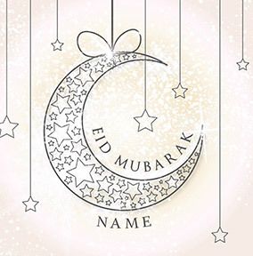 Eid Mubarak hanging Moon Card
