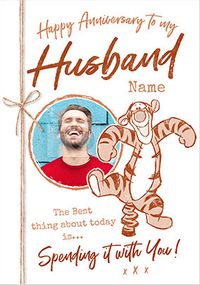 Tigger - Husband Photo Anniversary Card