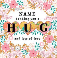 Sending a Hug Personalised Card