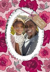 Love You Nanny Floral Photo Card