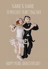 30 Years - Pearl Anniversary Personalised Card