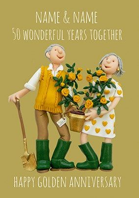 50 Years - Golden Anniversary Personalised Card