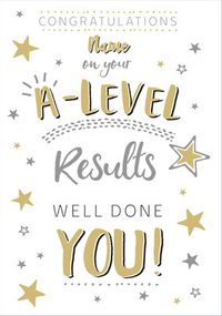 A-Level Congratulations Personalised Card