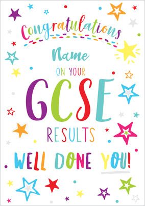 GCSE Results Personalised Card