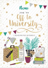 Off to University Personalised Card