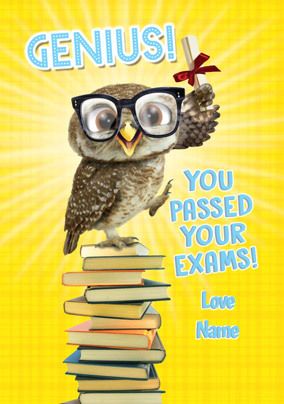 Genius - You Passed Your Exams Personalised Card