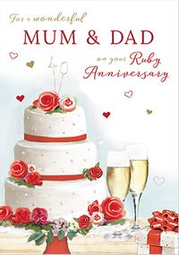 Tap to view Mum & Dad Ruby Anniversary Personalised Card
