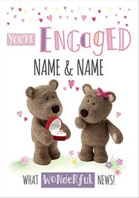 Barley Bear - You're Engaged Personalised Card
