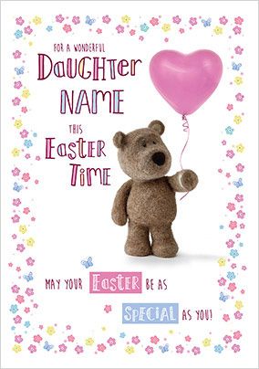 Barley Bear - Daughter Easter personalised Card