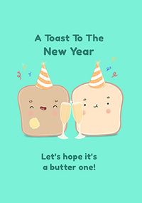 Toast To The New Year Personalised Card