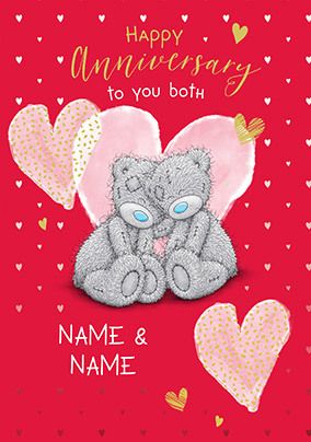 Tatty Teddy - To Both of You Anniversary Personalised Card