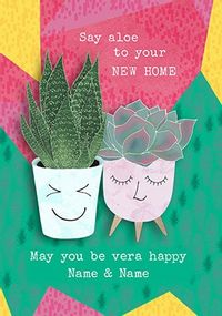 Aloe To Your New Home Personalised Card