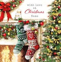 Tap to view With Love At Christmas Traditional Personalised Card