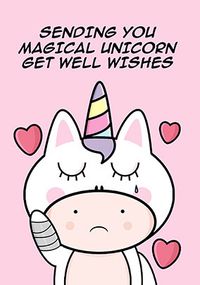 Tap to view Magical Unicorn Well Wishes Personalised Card