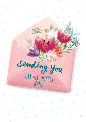 Sending You Well Wishes Sending Get Well Wishes Personalised Card | Funky Pigeon
