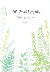 Deepest Sympathy Personalised Card