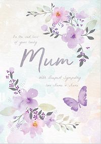 Tap to view Sad Loss of Mum Personalised Sympathy Card