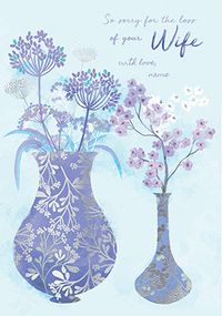 On the Loss of Your Wife Personalised Sympathy Card