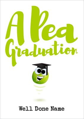 A Pea Graduation Personalised Card