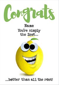Tap to view You're Simply the Zest Personalised Card