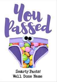 You Passed Smarty Pants Personalised Card
