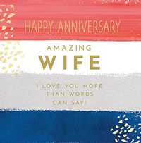 Amazing Wife Personalised Anniversary Card