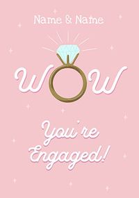 Tap to view Wow You're Engaged Personalised Card