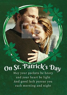Happy St. Patrick's Photo Verse Card