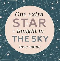 Tap to view One Extra Star in the Sky Personalised Sympathy Card