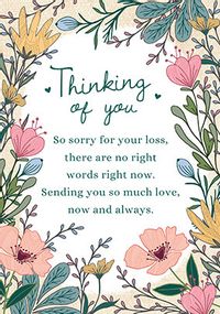 Tap to view No Right Words Personalised Sympathy Card