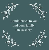Tap to view Condolences Personalised Sympathy Card