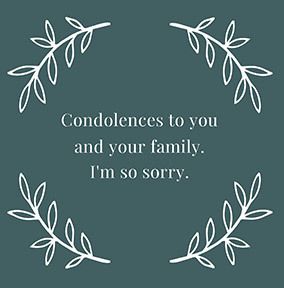 Condolences to You Personalised Card