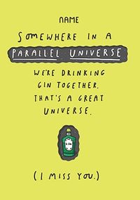 Parallel Universe - Thinking of You Personalised Card