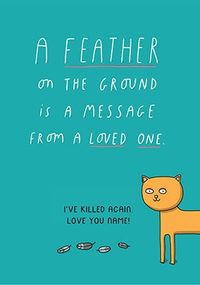 Tap to view A Feather On The Ground Personalised Card