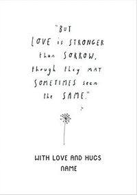 Love Is Stronger Personalised Card