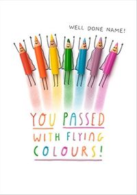 You Passed with Flying Colours Personalised Card