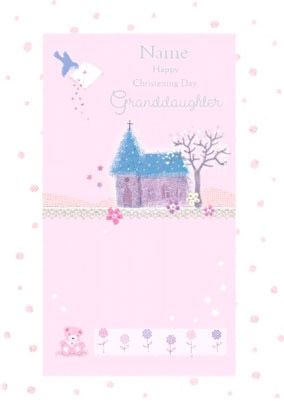 Granddaughter Christening Day Card