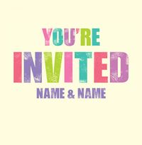 WHS - Bright Text Party Invitation