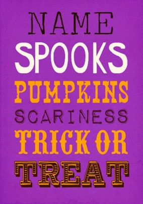 Word Play - Halloween Trick or Treat