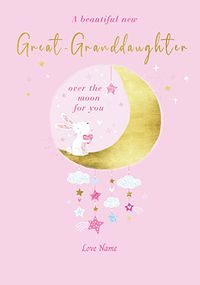 Tap to view Moon New Baby Great Granddaughter Card