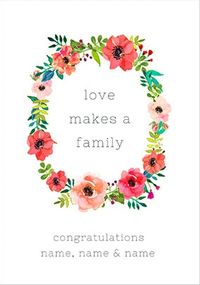 Love Makes A Family Personalised Card