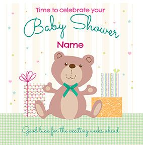 Cute Characters - Baby Shower Invitation Teddy Bear