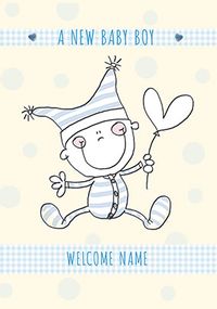 Tap to view Cute Characters - New Baby Card Baby Boy