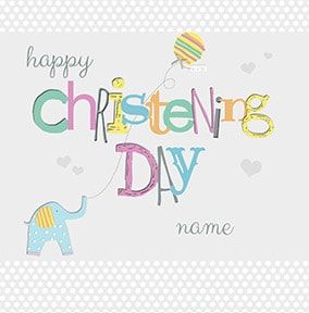 Happy Christening Day Personalised Card