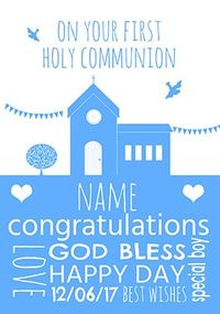 Tap to view First Holy Communion Personalised Card